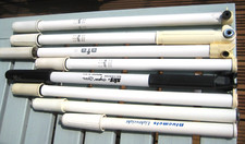 8 Vintage White Bicycle Bike Pumps inflators including 4 afa 1sks 1bluemels +2