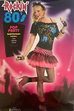 Ladies Rock Star 80s Fancy Dress Costume