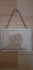 ‘Dashing Through The Snow With A Bottle Of Prosecco’ Hanging Christmas Decoratio