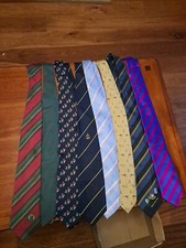 Mens Silk ties job lot X 8  Including 2005 Cricket Tour Tie Also Lords Vintage. 