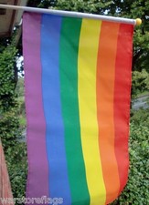 RAINBOW HAND WAVING FLAG LARGE