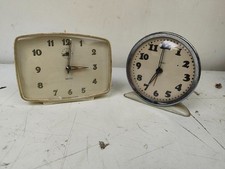 Two Vintage Bedside Alarm Clocks Smiths Zobo Made in Scotland