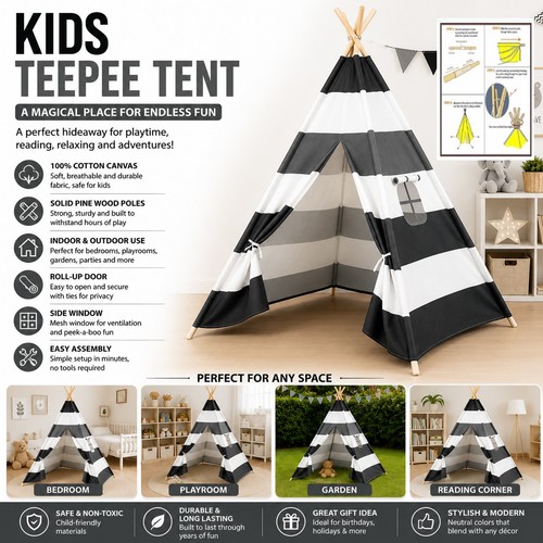 Kids teepee tent person - 1/2,