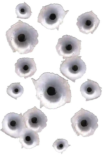 Realistic bullet holes sticker - bullet,