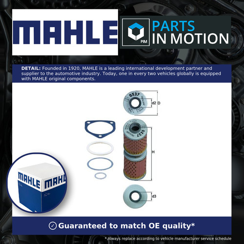 Oil filter ox37d mahle - filter,