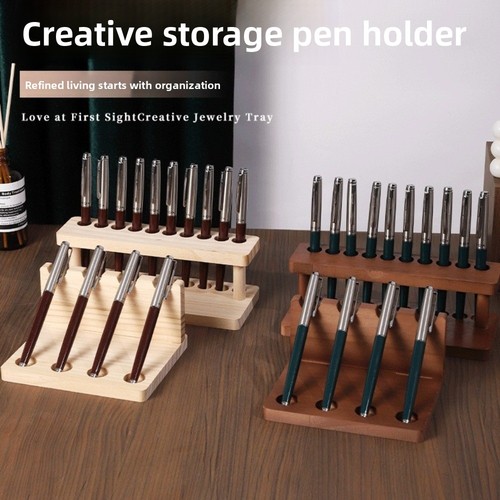Storage pen holder wooden - pen,
