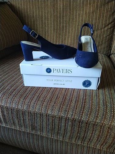 Pavers navy court shoes - shoes, uk