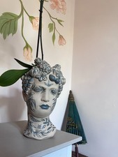 Handpainted , upcycled green