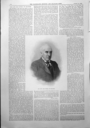 Old antique print - old, russell