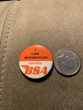 BSA Pin Badge Fun Item Vintage Probably 1960’s Collectable, I Like Motorcycles