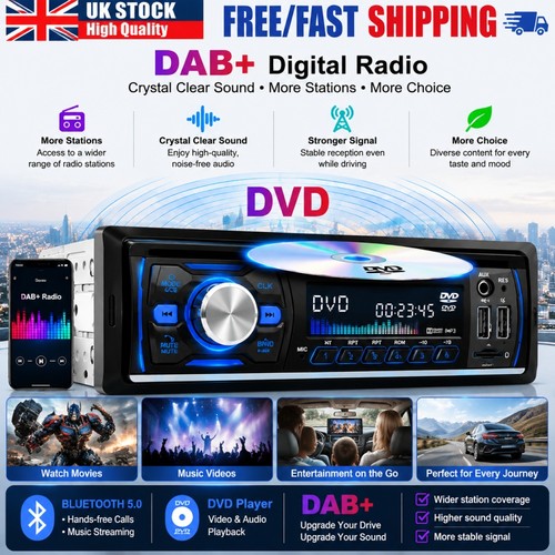 Dab dvd single din - single,
