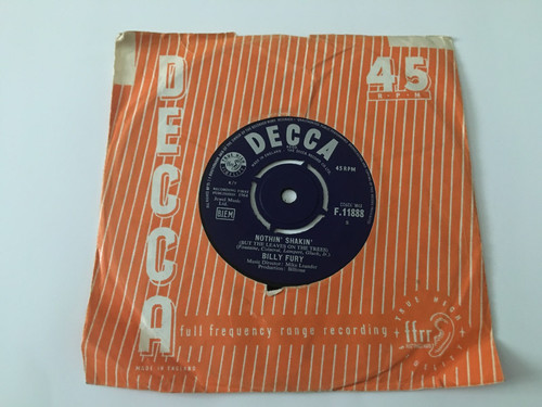 Billy fury nothin - fury-nothin', 7"