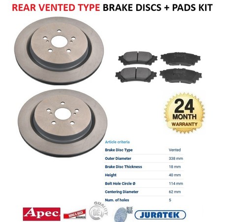 Rear brake discs and pads - rear,