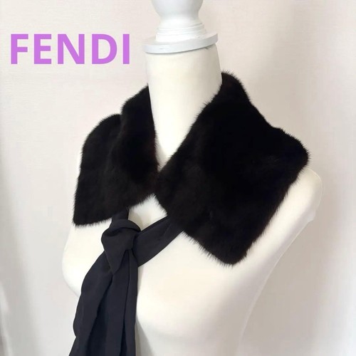 Fendi tippet muffler fur black - tippet,