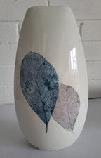 STYLISH RETRO RARE PORTMEIRION POTTERY DUSK DESIGN CERAMIC TULIP VASE  11" TALL