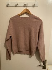 Uniqlo Ladies 100% Wool light pink Blouse Top, Size Small