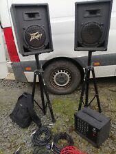 PEAVEY CORBY SPEAKERS, SPEAKER STANDS NJD MICROPHONE MIXER CABLES ETC