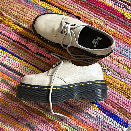 Martens beige leather - martens,