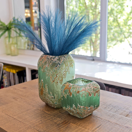 Volcanic lava tall planter - lava,