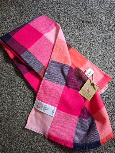 Joules checked fringed woven - joules,
