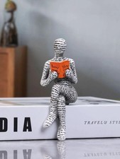Resin Abstract Reading Figurine Book Lover Ornament Modern Home Decoration