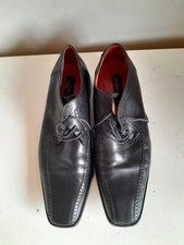 Vintage Jeff Banks Black Leather Lace Up Shoes Men's Size 10 EU 44 VGC