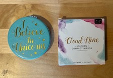Folding Pocket Double Sided Mirror Cosmetic Compact Makeup Unicorn gift xmas  
