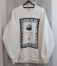 Vintage Jerzees Sweatshirt Jumper 1995 Size Large Nautical Theme Made In USA 