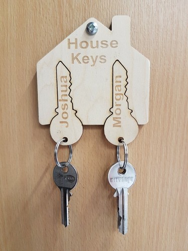Personalised key keyring - key,