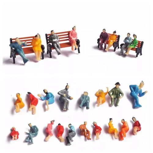 Seated model railway sitting - seated,