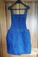Womens denim dungaree dress UK14