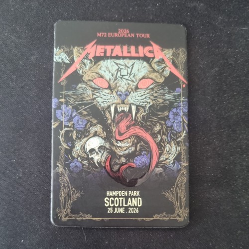 Metallica m72 tour fan card - metallica,