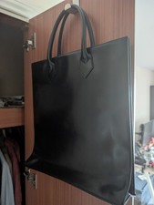 Head Porter Leather Tote Bag Black