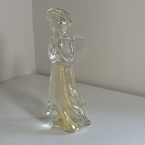 Vintage art glass - glass, praying