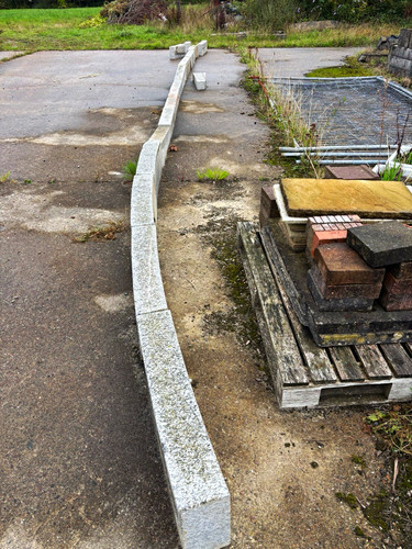 Cornish granite kerb stones.