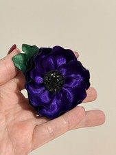 Handmade Poppy hair clip