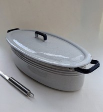 Vintage French White Enamel