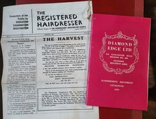 rare vtg 1970 HAIRDRESSERS CATALOGUE + 1964 hair stylist news FAB BRIGHTON GIFT