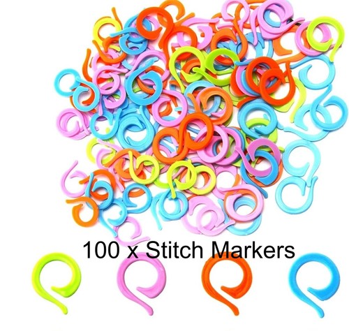 Plastic stitch markers holders - stitch,