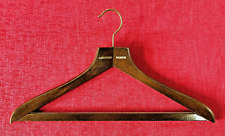 Hector Powe, Vintage Dark Hardwood 17.5" Coat Hanger with Trouser Grip