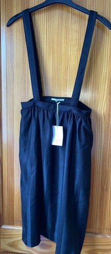 Frnch black pinafore braces - black,