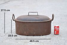 Vintage fish kettle old metal fish poacher antique oval fish tin