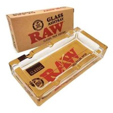RAW Rolling Papers Classic Pack Design Glass Ashtray Limited Edition Heavy Duty