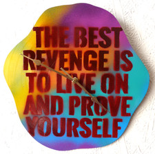 record wall clock..Eddie Vedder.. poems.. ..NIRVANA. Spray art