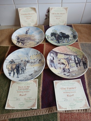 Danbury mint working horses - working,