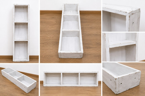 White wooden wall - wall, 105cm