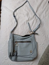 Mantaray Navy Blue Faux Leather Tote Handbag with Long Strap