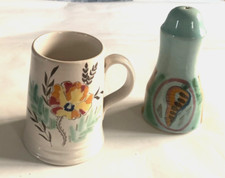 Buchan Pottery Summertime Mug + Riviera Salt Shaker Made In Scotland