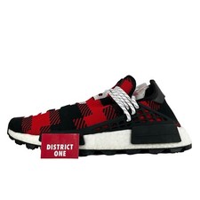 BBC x Pharrell x Adidas NMD Human Race Red Plaid (F&F) - Size 9 - EF7389