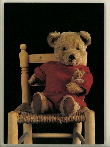 Teddy bear chrome postcard - bear,